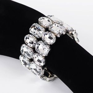 - Thick cuff link chain bracelet Swarovski chain